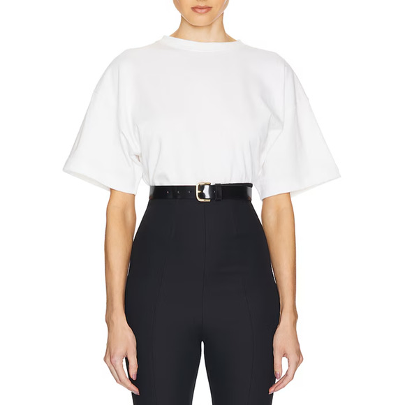 Nation LTD Tops - Nation LTD Tee in Thick Y2K Top Jersey in White Small A004068